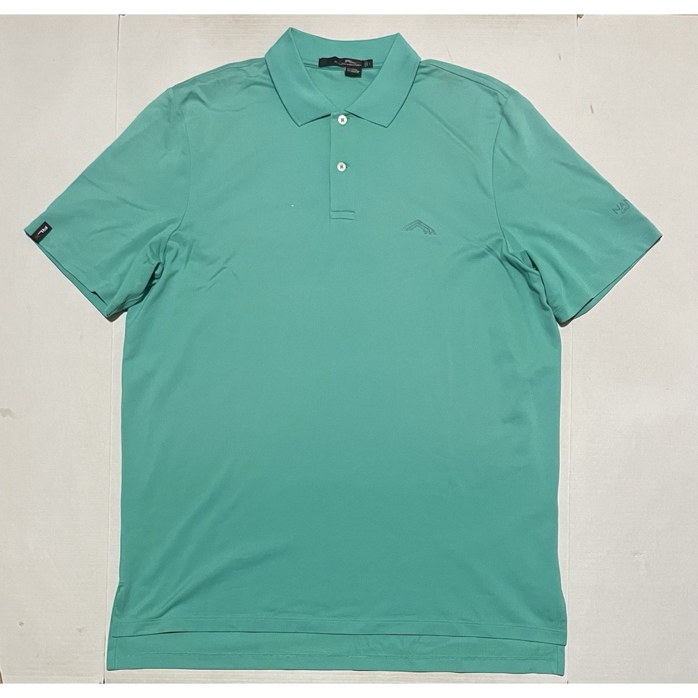 RLX Ralph Lauren Golf Polo Shirt Mens Size Large Teal Collared